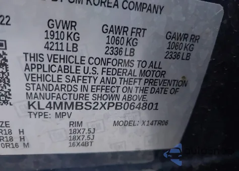 2023 Buick Encore Gx Preferred from USA, damaged, VIN KL4MMBS2XPB064801